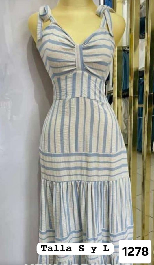 LO.VESTIDO LARGO RAYAS LUKY 6382