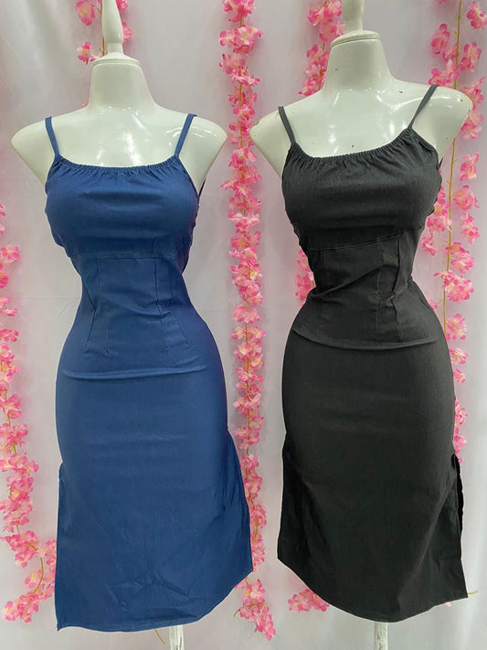 BB.VESTIDO MEZCLILLA TIRANTES  UNITALLA