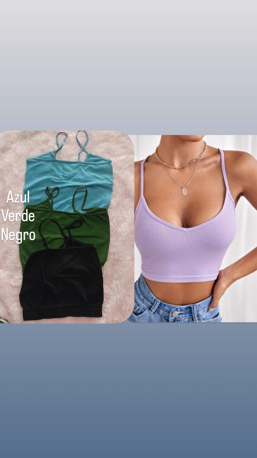 BF.TOP MARI V/COLORES UNITALLA