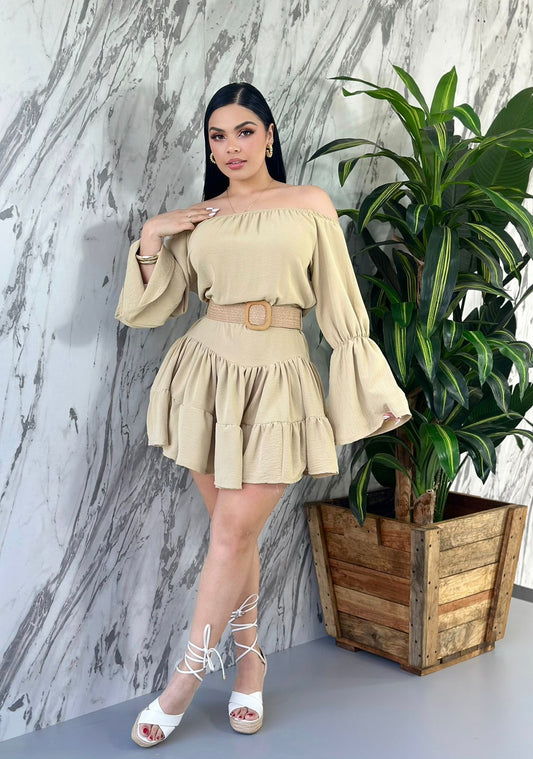 LI.VESTIDO LUXOR CAMPESINO C/CINTO V/C