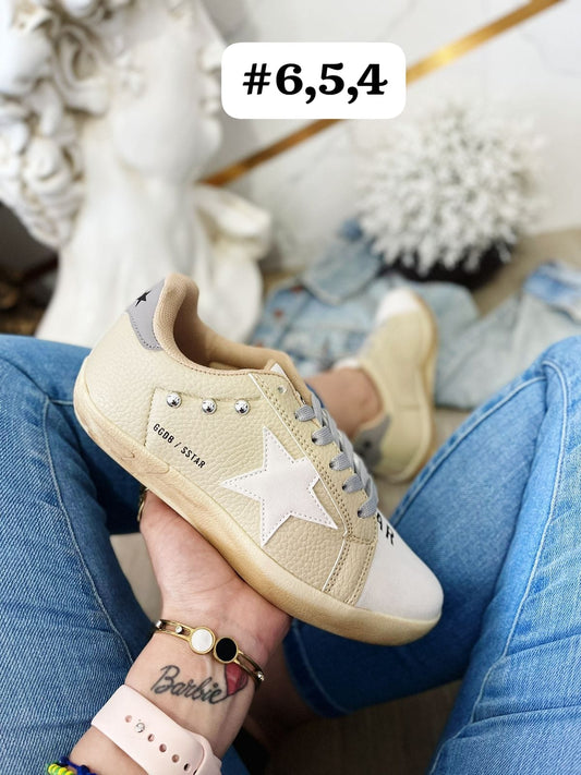J.TENI GOLDEN GOOSE GRIS/BEIGE ESTRELLA #25.5