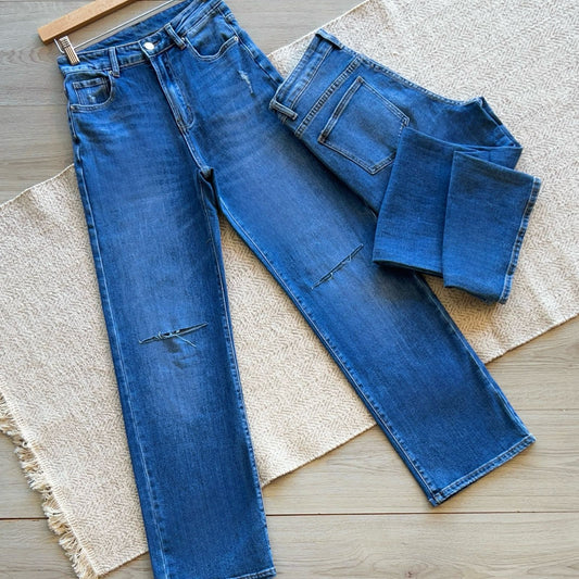 PANTALON MEZCLILLA AZUL LIZETTE COLETION T.L LC24060