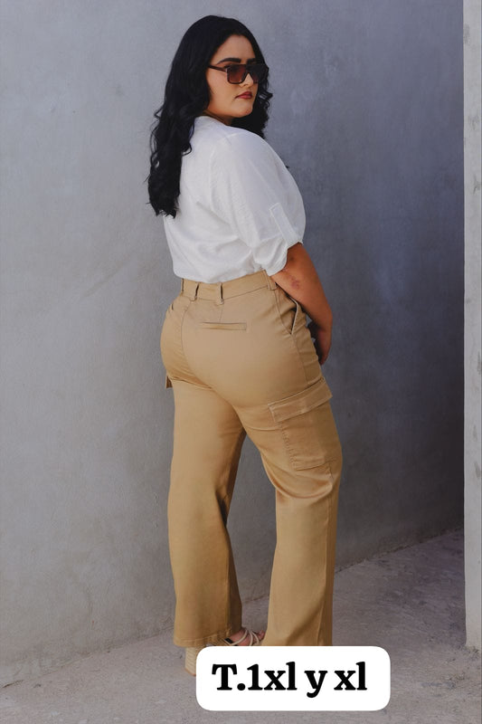 MI.PANTALON CARGO ACTIVE CAFE T.XL Y 1XL