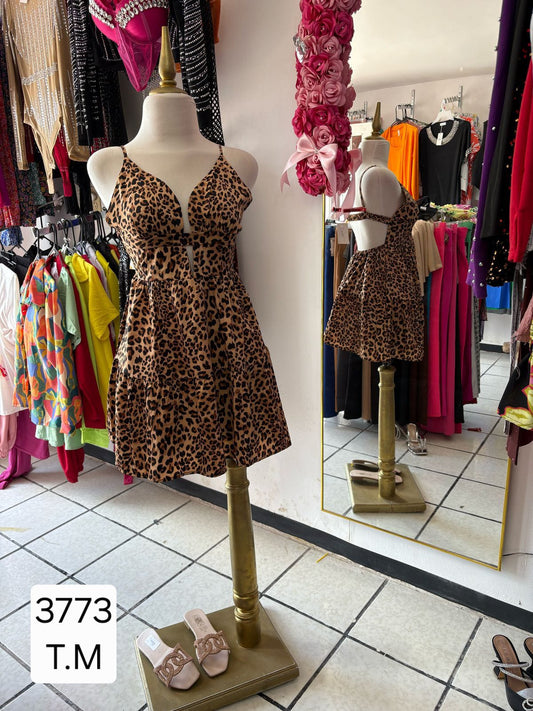 T.VESTIDO TIRANTES ANIMAL PRINT  T.S,M
