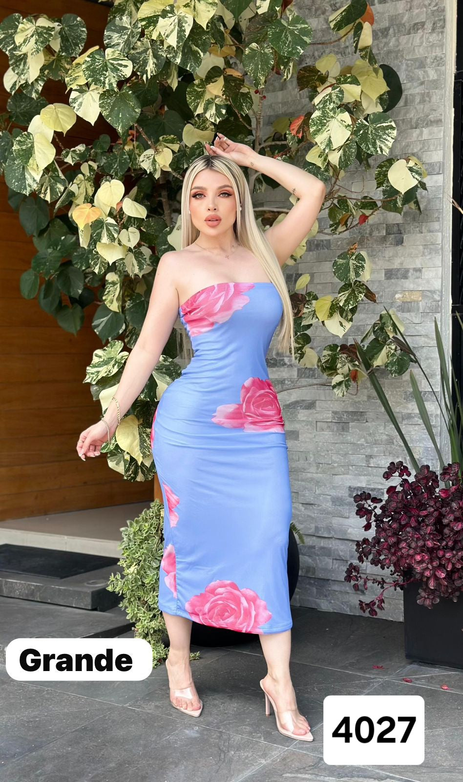 LI.VESTIDO MESH FLOR V/C UNI/GRANDE