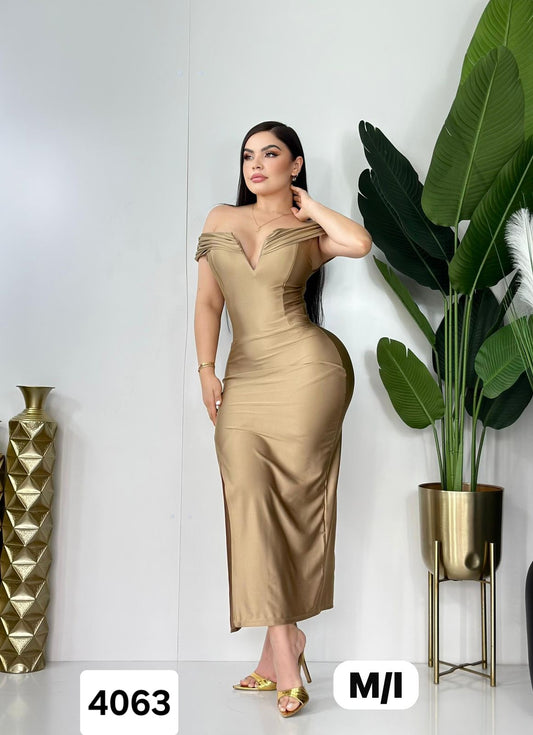 LI.VESTIDO VARILLA POWER SATIN T.S,M V/C
