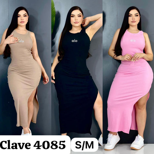 LI.VESTIDO ALO ACANALADO V/C T.S/M