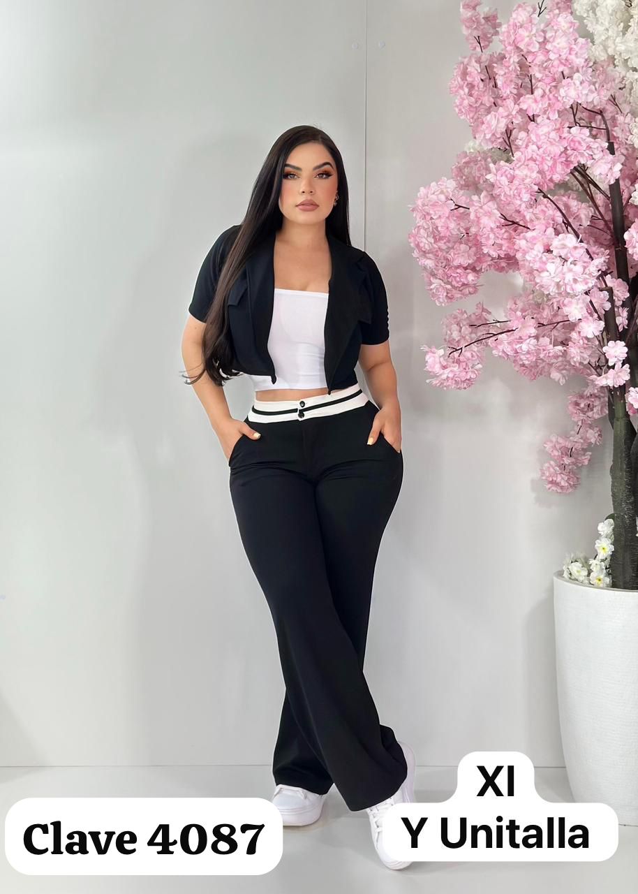 LI.DUO PANTALON 3PZS TECNO CREPE V/C UNI/EXTRA