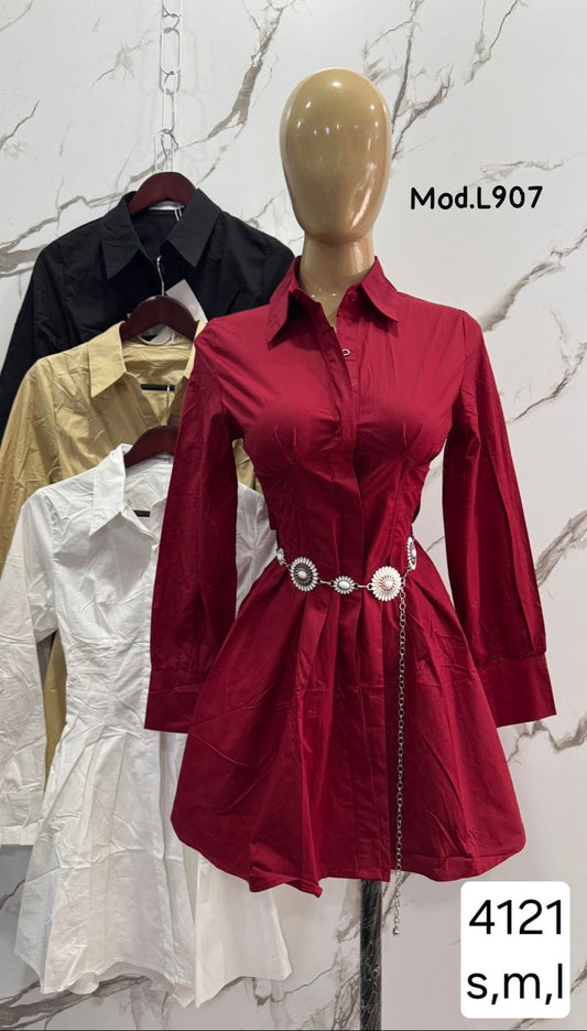 BB.VESTIDO CAMISA V/C T.S,M,L