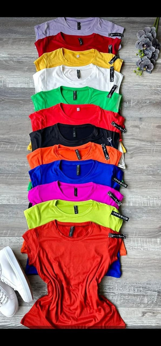 M.PLAYERA BASICA UNITALLA VARIOS COLORES