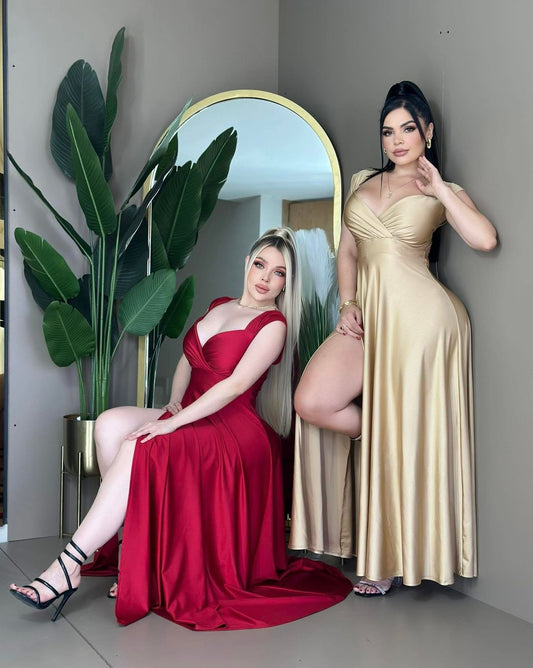 LI.VESTIDO MAXI SATIN CORAZON 003001