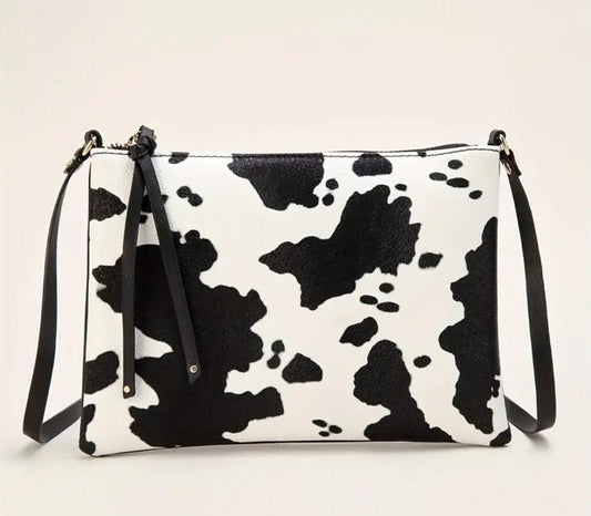 T.BOLSO CUADRADO CON ESTAMPADO CLASICO DE VACA