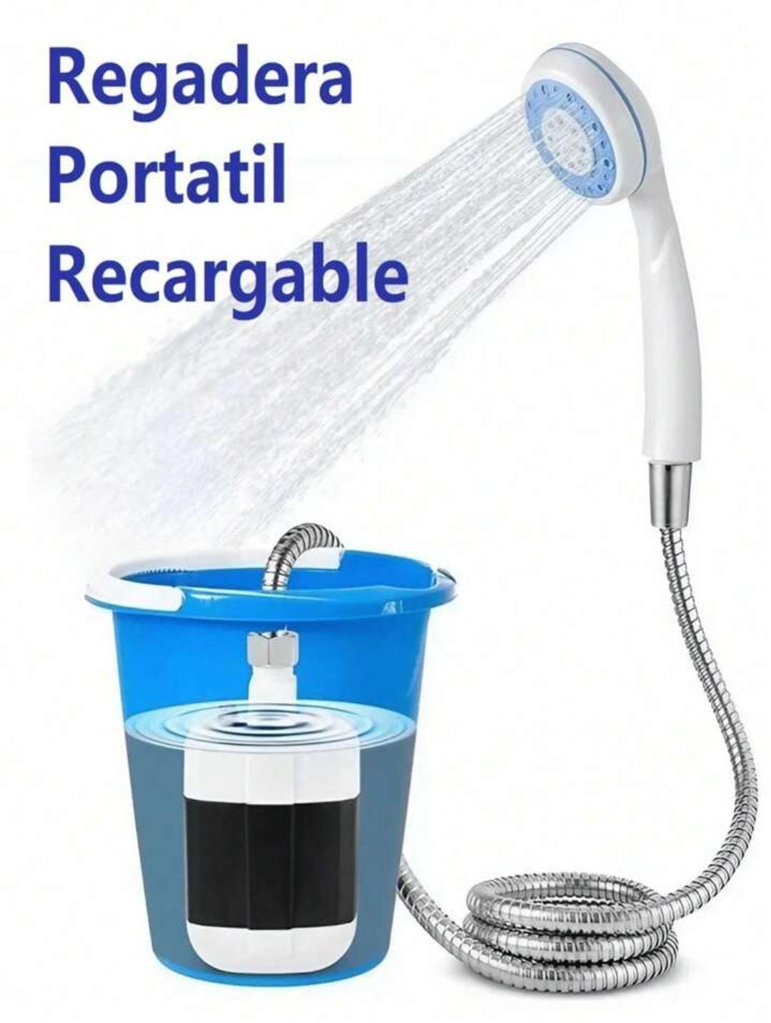 I.REGADERA PORTABLE C/BATERIAS RECARGABLE